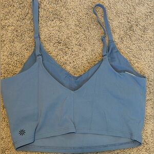 Athleta blue V-Neck Crop Top